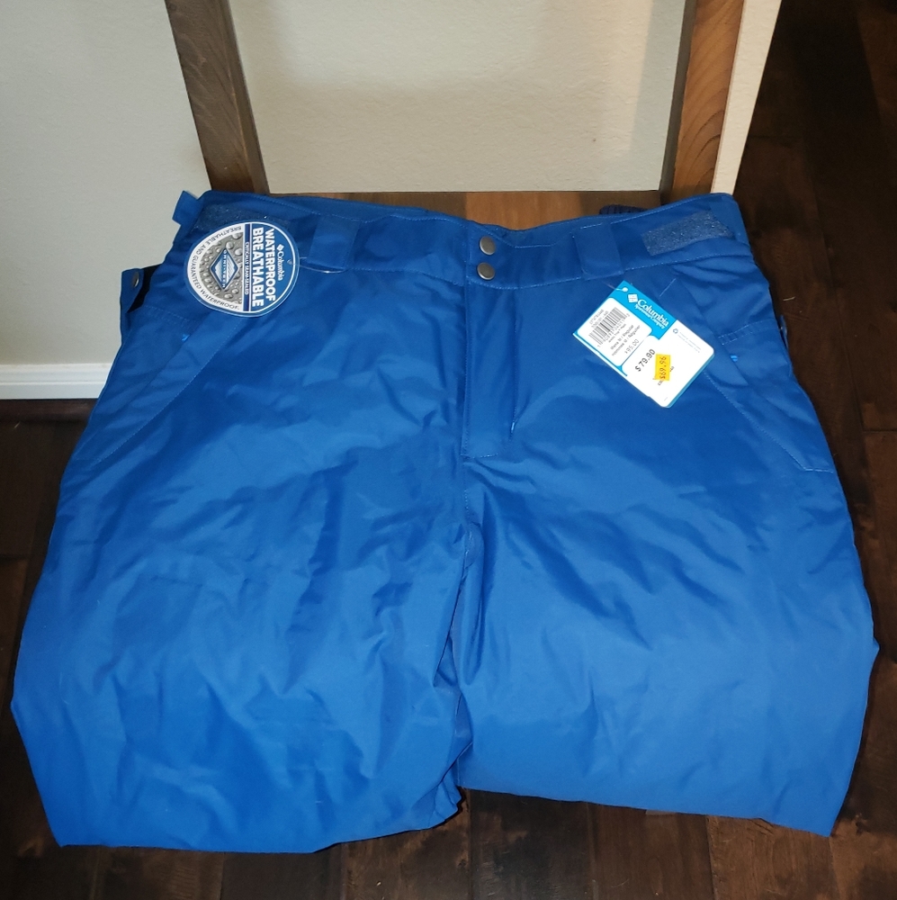 Columbia Men's Arctic Trip Omni-Tech Ski Snowboard Pants in Blue